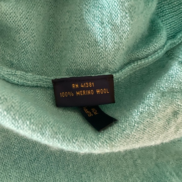 Ralph Lauren Polo Golf large merino wool turquoise vest! Size M - Picture 4 of 7
